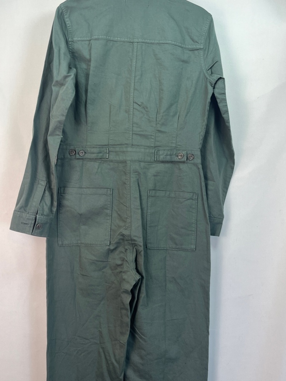 Outerknown S.E.A. Suit Jumpsuit Green Organic Cotton Linen Utility Coverall NWT - Picture 5 of 7